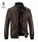 2019U veste ralph lauren homme cuir fashion col rond hot sale 1212 brun